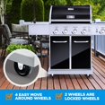 thumbnail image 6 of Heavy-Duty 5-Burner Propane Gas Grill - Stainless Steel Grill, 4 Main Burner with 1 side burner, 52,000 BTU Grilling Capacity, Electronic Ignition System, Built-in Thermometer - NutriChef NCGRIL2, 6 of 9