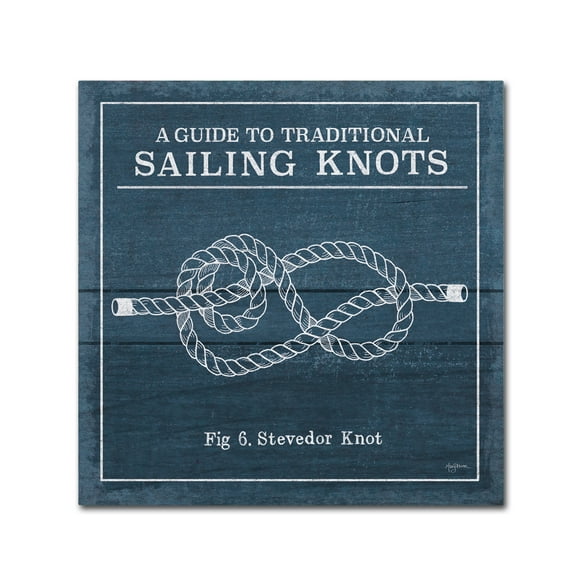 Trademark Fine Art 'Vintage Sailing Knots VI' Canvas Art by Mary Urban