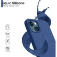 thumbnail image 3 of Compatible with iPhone 13 Case 6.1, Slim Liquid Silicone 3 Layers Full Covered Soft Gel Rubber Case Cover 6.1 inch-Royal Blue, 3 of 11