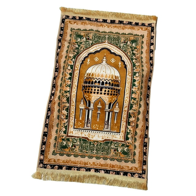 Lipstore Prayer Rug Carpet Soft Creative Decor Islamic Themed Lightweight Velvet Muslim Style A