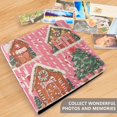thumbnail image 4 of FORMRS 3 Ring Photo Album 4"x6" Self Adhesive Large Capacity PU Leather Cover, Brown Gingerbread Houses, 4 of 8