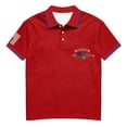 thumbnail image 6 of Hogleaql 250 Years American Flag Polo Shirt for Men Short Sleeve Collared Usa 1776-2026 Button Tops American Flag Retro Graphic Patriotic Trendy Blouse Red M, 6 of 6
