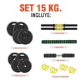 thumbnail image 2 of Set de Mancuernas 15 Kg Altera MC0518-A Pesa Multifuncional 3 en 1, 2 of 7