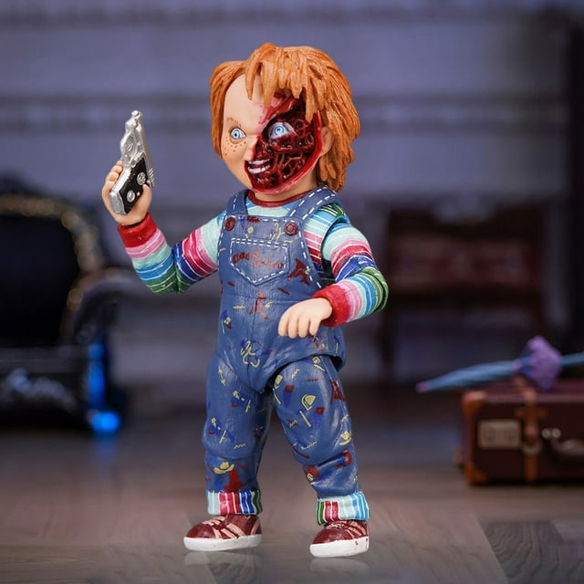 Figuras De Acción De Muñecas Chucky Figuras movibles de Chucky aterradoras, decoración del hogar, figura de Chucky NECA para fanáticos de las películas