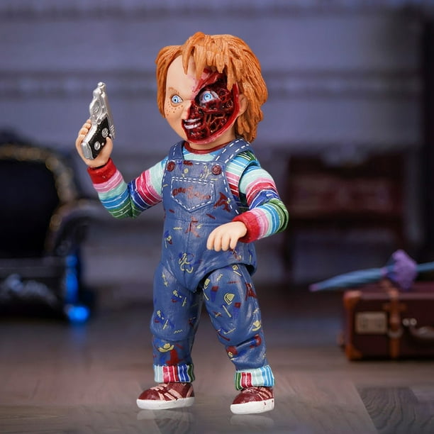 Figuras De Acción De Muñecas Chucky Figuras movibles de Chucky aterradoras, decoración del hogar, figura de Chucky NECA para fanáticos de las películas