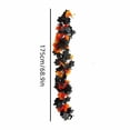 thumbnail image 4 of 68.9 Inch Black Red Artificial Maple Leaf Garland, Flexible Fabric Autumn Foliage Vine For Door Frame Mantel Dining Table Railing Indoor Outdoor Halloween Thanksgiving Farmhouse Seasonal Home Decor, 4 of 8