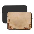 thumbnail image 3 of Bingfone Engraved Coffee On Kraft Paper Laptop Sleeve Case 13 Inch, 360° Protective Computer Carrying Bag, 3 of 9