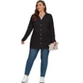 thumbnail image 3 of Cueply Women's Plus Size Cardigan Long Sleeve Lightweight Sheer Open Front Knited Cardigan 1X-4X, 3 of 6