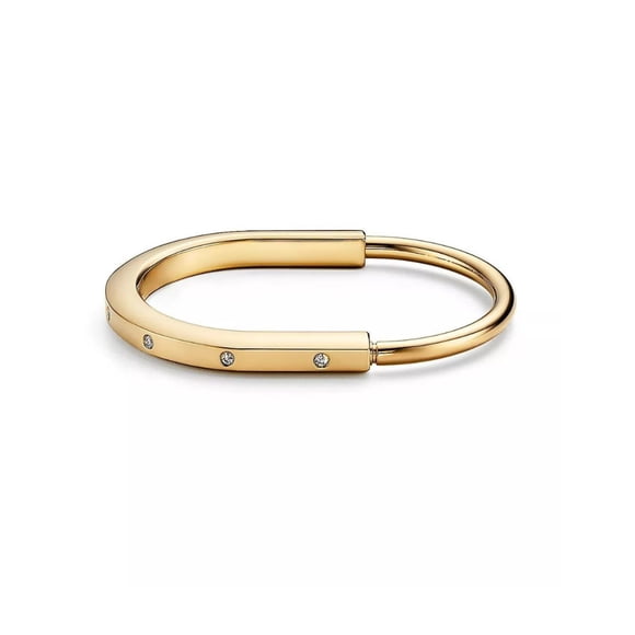 Brazalete ovalado dorado de oro laminado
