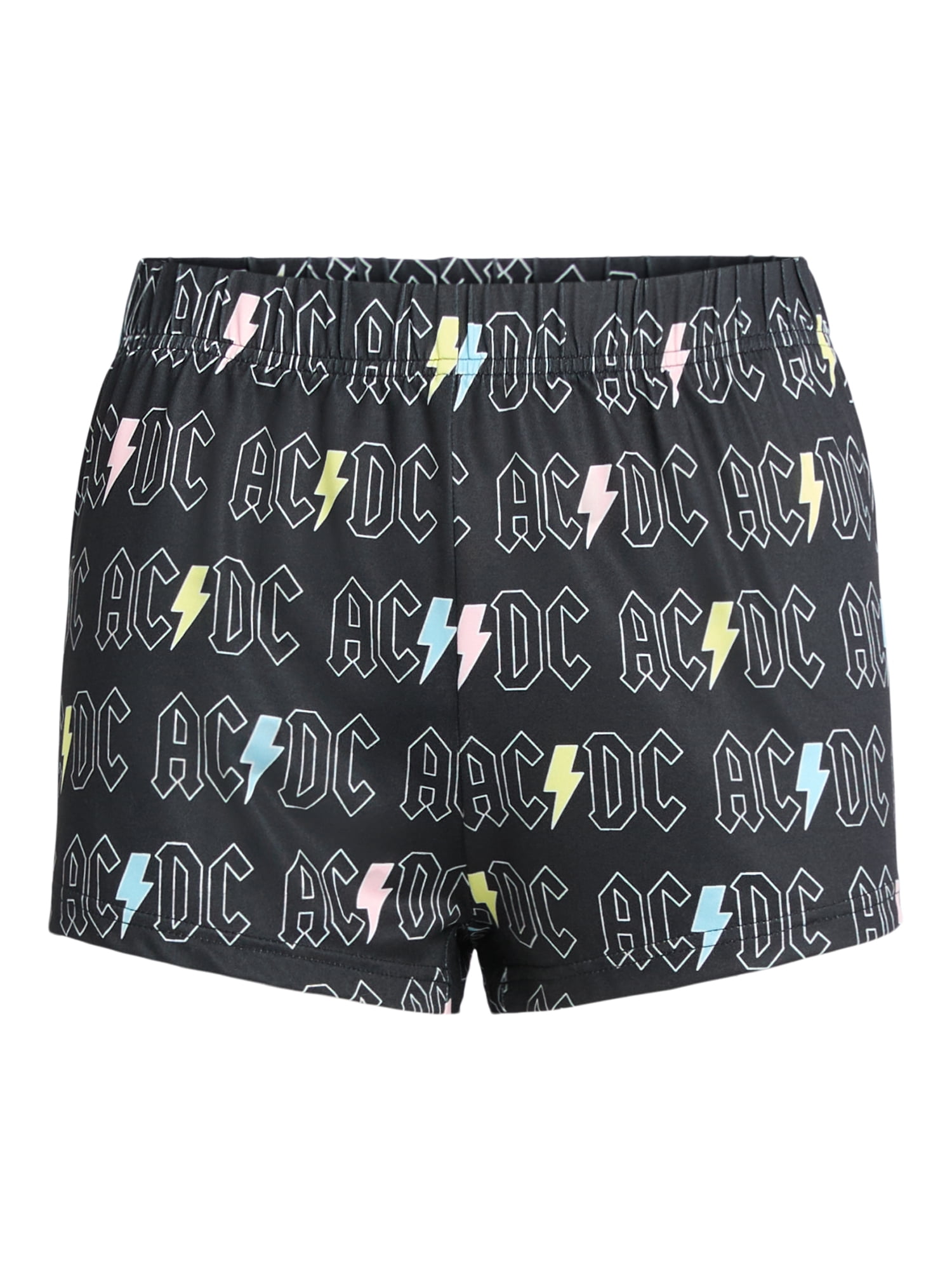 AC/DC and Pink Floyd Women's and Women's Plus Jersey Sleep Shorts, 2-Pack, Sizes XS-3X