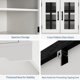 thumbnail image 5 of QinaQin Aparador buffet con almacenamiento, puertas de vidrio y contacto eléctrico integrado, cubierta superior en relieve color negro para cocina o coffee bar, 5 of 7