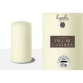 thumbnail image 2 of Hyoola 2 x 4 Ivory Unscented European Made Pillar Candles, Dripless Paraffin Wax with Smokeless Cotton Wicks, 24-Pack, 2 of 9