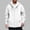 White, variant on SGFCWSX Men's Full Zip Hoodie Fleece Relaxed Fit Pockets Solid Color Drawstring Hood Basic Casual Sweatshirt for Men Army Green Size L