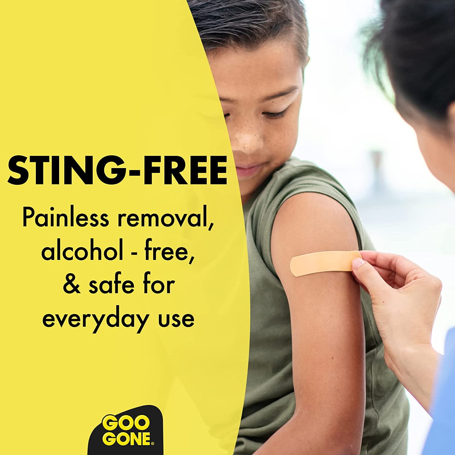 Goo Gone Medical Grade Bandage and Medical Tape Adhesive Remover For Skin, Reduces Pain and Irritation, Alcohol-Free, 8 oz
