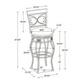 thumbnail image 5 of Linon Bria Big & Tall 30" Mid Back Indoor Metal Bar Stool with Swivel, Dark Bronze/Dark Brown Faux Leather, 5 of 10
