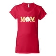 thumbnail image 2 of Wild Bobby, Mom Daisy Mother's Day Women’s Standard V-Neck Tee, Red, Medium, 2 of 6