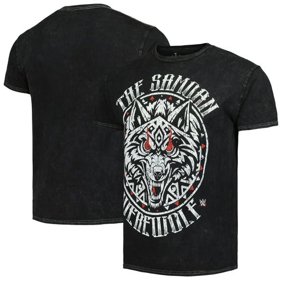 Men's-Ripple Junction Black Jacob Fatu Samoan Werewolf Tattoo Graphic T-Shirt