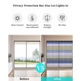 thumbnail image 4 of Window Privacy Film Boho Purple Stained Glass Window Film Decorative Sun Block Window Cover Navy Geometric Stripes Tribal Black Bohemia Window Clings Static Adhesive Sticker for Bathroom 35.4"x78.7", 4 of 7
