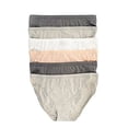 thumbnail image 2 of Felina Womens 6 Pack Organic Cotton Stretch Bikini (Pearl/Stone/Amber/Slate/Stone/Slate, Medium), 2 of 7