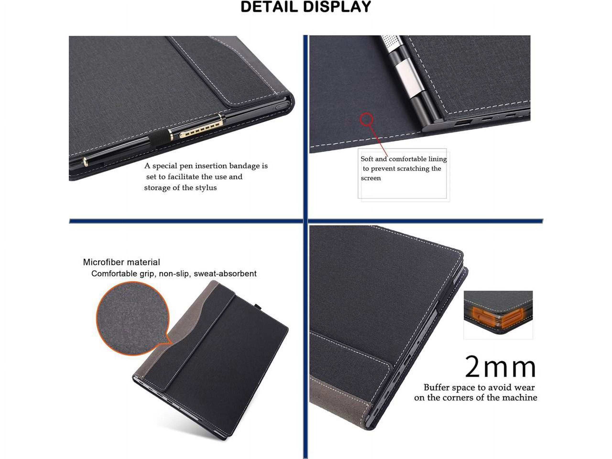 Laptop Cover Case for 15.6 inch Lenovo Ideapad 5 15ABA7 15IAU7 & for Ideapad 5 15ARE05 15ALC05 15ITL05 15IIL05, Detachable PU Leather Protective Shell Laptop Sleeve Accessory with Pencil Holder