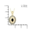 thumbnail image 4 of JewelersClub 1/2 Carat T.G.W. Sapphire And White Diamond Accent 14K Gold Over Silver Women's Pendant, 18", 4 of 4
