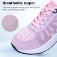 thumbnail image 6 of AOV Womens Wide Walking Shoes with Arch Support Athletic Tennis Sneakers for Long Standing Size 7 Pink, 6 of 6