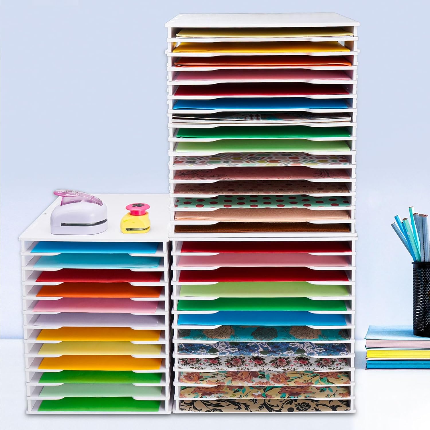 36 Scrapbook Mappen Transparent – Organizer Für Bastelpapier 30,5×30,5 Cm Mit 120 Etiketten