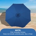 thumbnail image 2 of Aoodor Patio Umbrella Replacement Canopy for 10 ft 8 Ribs Table Umbrella, Outdoor Umbrella Replacement for Market Parasol, Royal Blue Canopy Only, 2 of 8