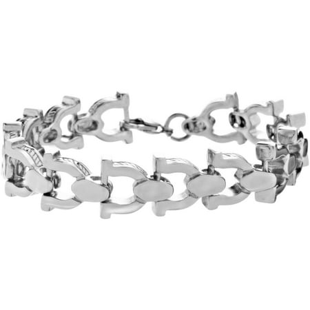 Online Reinforcements Silver Tone Stainless Steel Men S Horseshoe Online Reinforcements Silver Tone Stainless Steel Men S Horseshoe Shape Bracelet