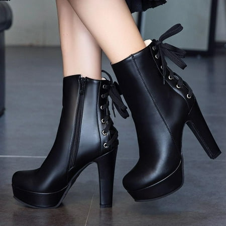 

Tejiojio Fall Clearance Women Retro Flat Bottom Shoes Casual Boots Plus Size Slip On Double Zipper Shoes