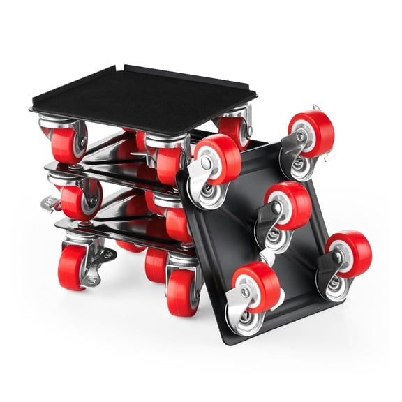 Furniture Dolly 1200lbs Capacity - Heavy Duty Movers with Wheels, 5-Wheel Carbon Steel Panel, Appliance & Sofa Moving Tool for Home & Warehouse