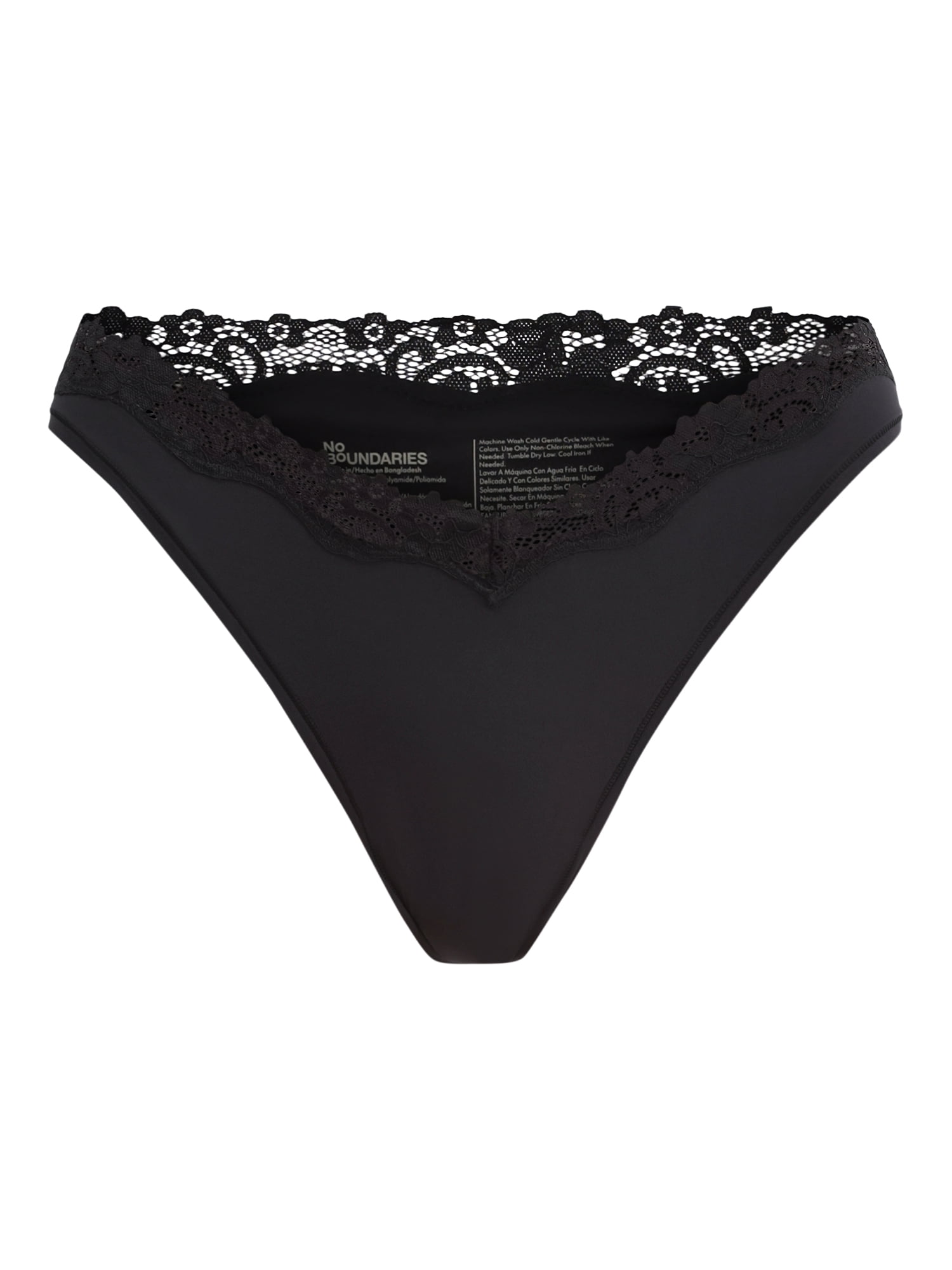 No Boundaries Women's Fit Stretch Lace Waist Cheeky Panty, Sizes XS to XXXL