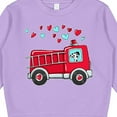 thumbnail image 3 of Inktastic Valentine Fire Truck with Cute Dalmatian and Hearts Toddler Sweatshirt, 3 of 4