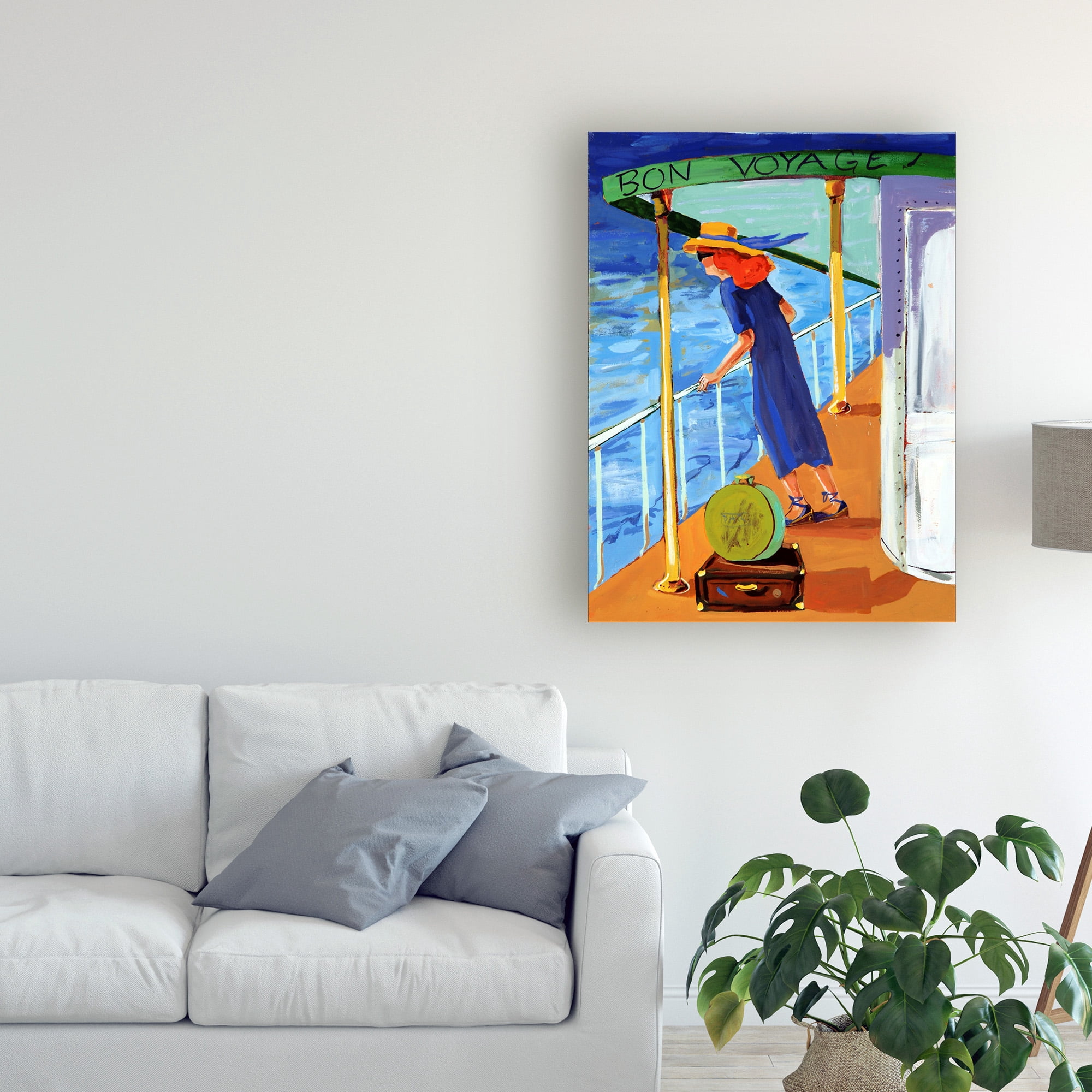 Trademark Fine Art 'Bon Voyage Woman' Canvas Art by Patricia A. Reed