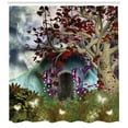 thumbnail image 3 of Ambesonne Forest Shower Curtain, Abstract Goth Tree and Cave, 69"Wx70"L, Multicolor, 3 of 3