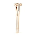thumbnail image 4 of Angara Natural Diamond Heart Shaped Promise Ring in 14K Rose Gold for Women - Diamond Jewelry for April Born | 1.5mm Round Diamond Ring (Ring Size = 4.5), 4 of 10