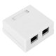 thumbnail image 1 of Adaptador De Conector De Pared, Keystone Jack Box, Caja De Escritorio De 2 Puertos Área De Trabajo De Mejora Del Hogar De Ingeniería De Red Recta Para Conexión De Toma De ANGGREK Otros, 1 of 8