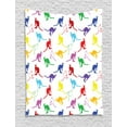 thumbnail image 1 of Kangaroo Tapestry, Wildlife Concept of Vibrant Color Hand-drawn Animal Figures in Random Sequence, Wall Hanging for Bedroom Living Room Dorm Decor, 40W X 60L Inches, Multicolor, by Ambesonne, 1 of 2