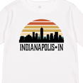 thumbnail image 4 of Inktastic Indianapolis Indiana Skyline Retro Boys or Girls Long Sleeve Toddler T-Shirt, 4 of 5