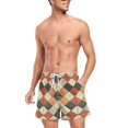 thumbnail image 3 of FORMRS Mens Swim Trunks Mesh Liner Quick Dry Casual Beach Board Shorts with Pockets, Sizes S-2XL, Checkered Pattern, 3 of 9