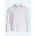 thumbnail image 5 of Free Assembly Men's Linen Blend Button Front Shirt with Long Sleeves, Sizes S-3XL, 5 of 6
