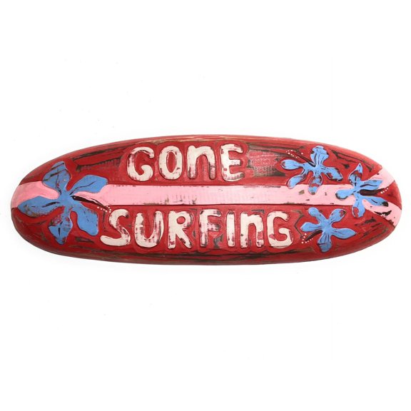 Gone Surfing Rustic Sign 20" - Surfing Wall Accents | #bds1206250