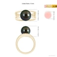 thumbnail image 5 of ANGARA Solitaire Tahitian Cultured Pearl Double Shank Ring in 14K Yellow Gold for Women | June Birthstone, Birthday, Anniversary, Jewelry Gift for Women | Pearl Ring, 5 of 8