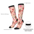 thumbnail image 4 of Fotbe cow bull with flower and heart print Women's Men's Novelty Crew Socks Cotton Socks Knee High Socks for Walking,Running,Nurses,Pregnancy, 4 of 6
