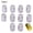 Yellow, variant on 10Pcs Miniature LED Lights, Battery Powered Tiny Spot Lights for Hand Craft, DIY Projects, Balloon & Party Decorations, Micro Model & Toy Brick Building Accessories