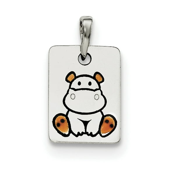 Pendentif Hippopotame en Argent Sterling QC7940 (mm x mm)