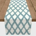 thumbnail image 3 of Creative Products Painted Diamond Pattern Sky Blue 16x72 Poly Twill Table Runner, 3 of 3