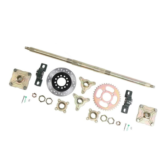 Juego De Eje Trasero De Go Kart, Conjunto De Eje Trasero De Go Kart De Estabilidad Mejorada De 740 Mm De Alta Resistencia Con Base Para Triciclos De Deriva