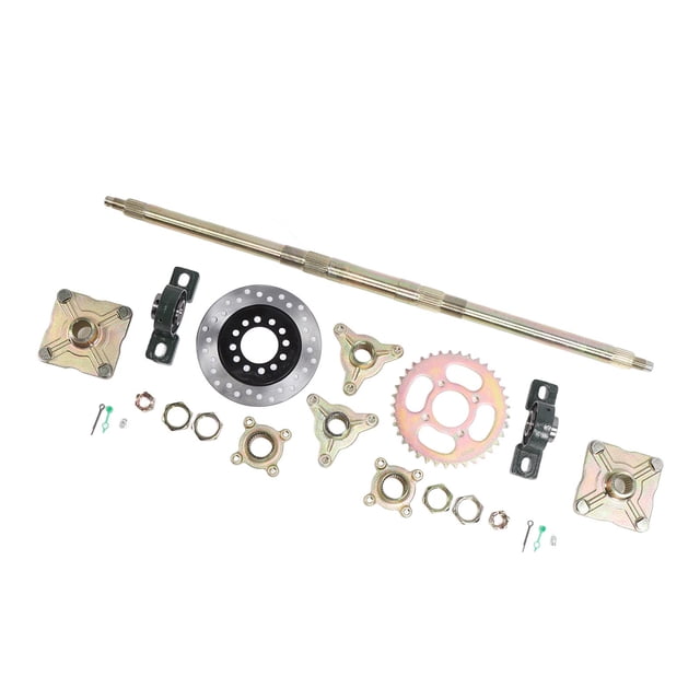 Juego De Eje Trasero De Go Kart, Conjunto De Eje Trasero De Go Kart De Estabilidad Mejorada De 740 Mm De Alta Resistencia Con Base Para Triciclos De Deriva