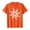 Orange, variant on Women Tops Casual Short Sleeve Round Neck Forsaken Costume Sun Symbol Premium Tri-Blend T-Shirt,Black,M